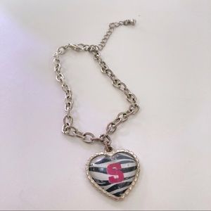 Justice | Heart Shape initial “S” Bracelet